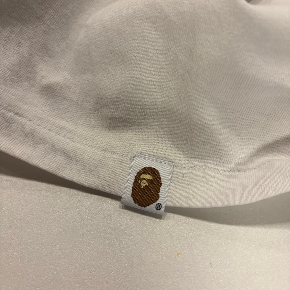 [XL] 베이프 컬리지 반팔 티셔츠 화이트 D447 상품이미지9