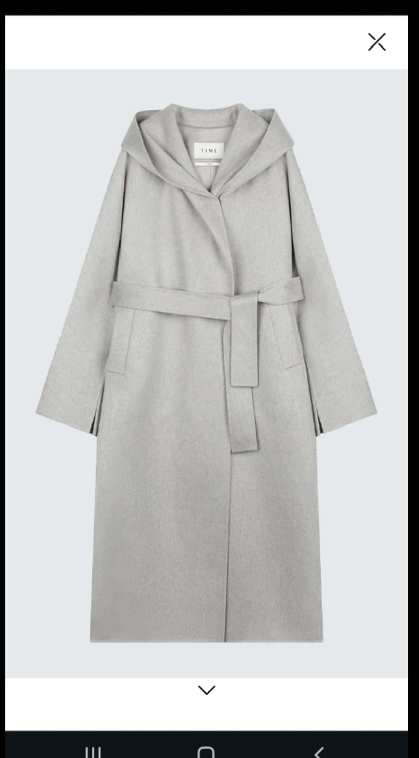 타임 TIME 후드 벨티드 후드 코트 F사이즈 상품이미지5