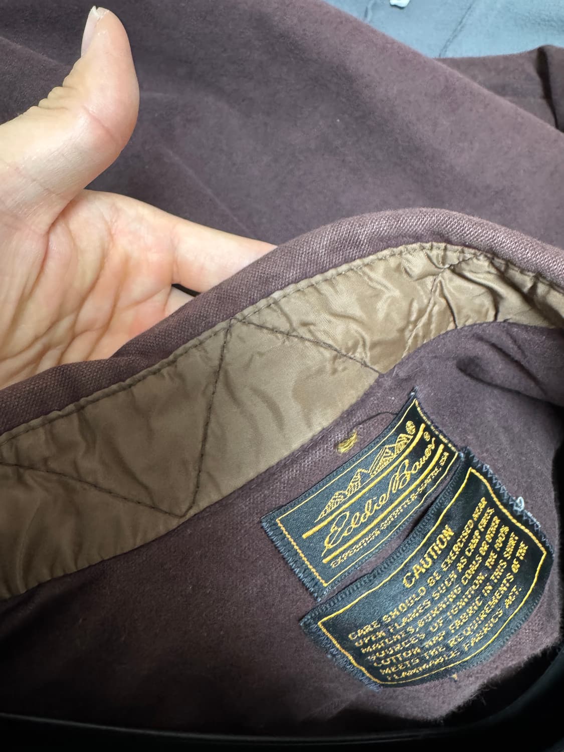 90s 에디바우어 버건디 브라운 헌팅 셔츠 상품이미지3