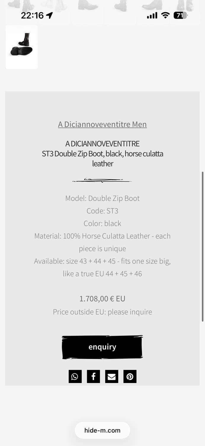[44] A1923 ST3 Double Zip Boot 상품이미지7