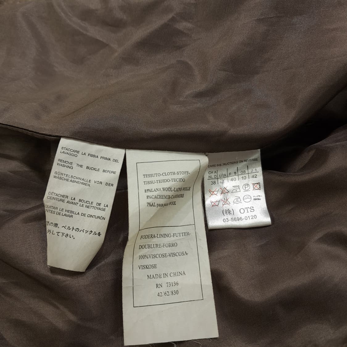 CN859W M 막스마라 알파카 슈퍼파인 캐시미어 블렌드 벨티드 코트 상품이미지7