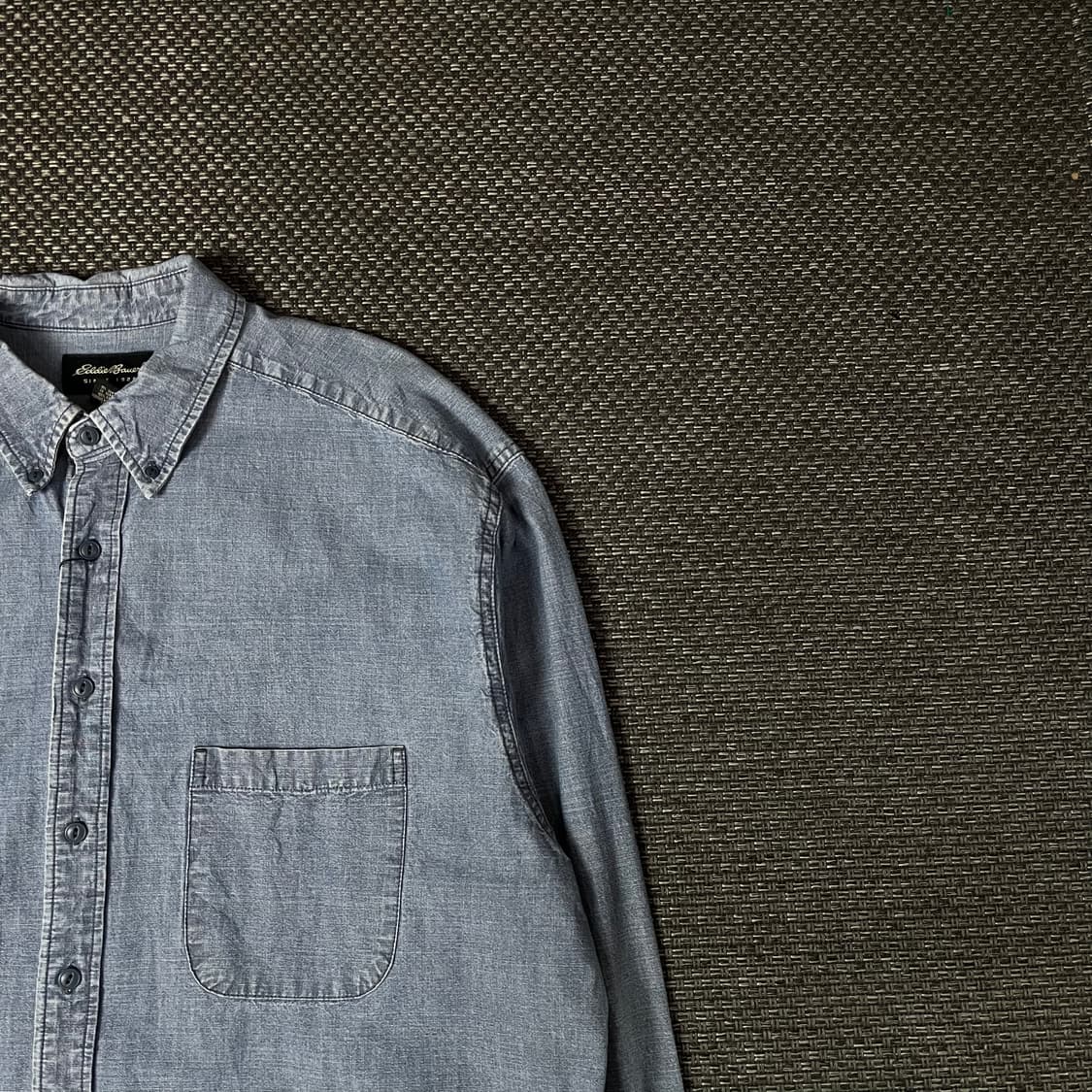 에디바우어 연청 원포켓 데님 셔츠 2XL 상품이미지3