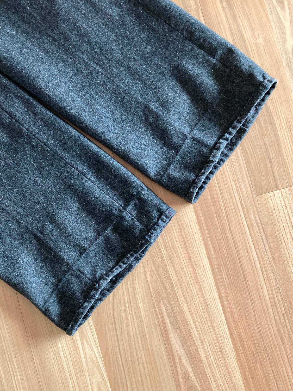 재팬 아쿠아스큐텀 울 100% 팬츠 모직 바지 차콜 다크 그레이 슬랙스 상품이미지4