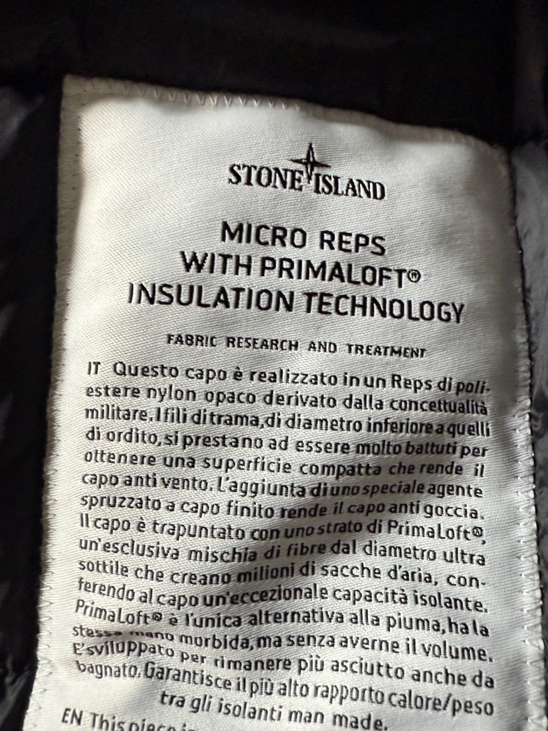 스톤아일랜드 마이크로랩스 프리마로프트 코트 판매 상품이미지5