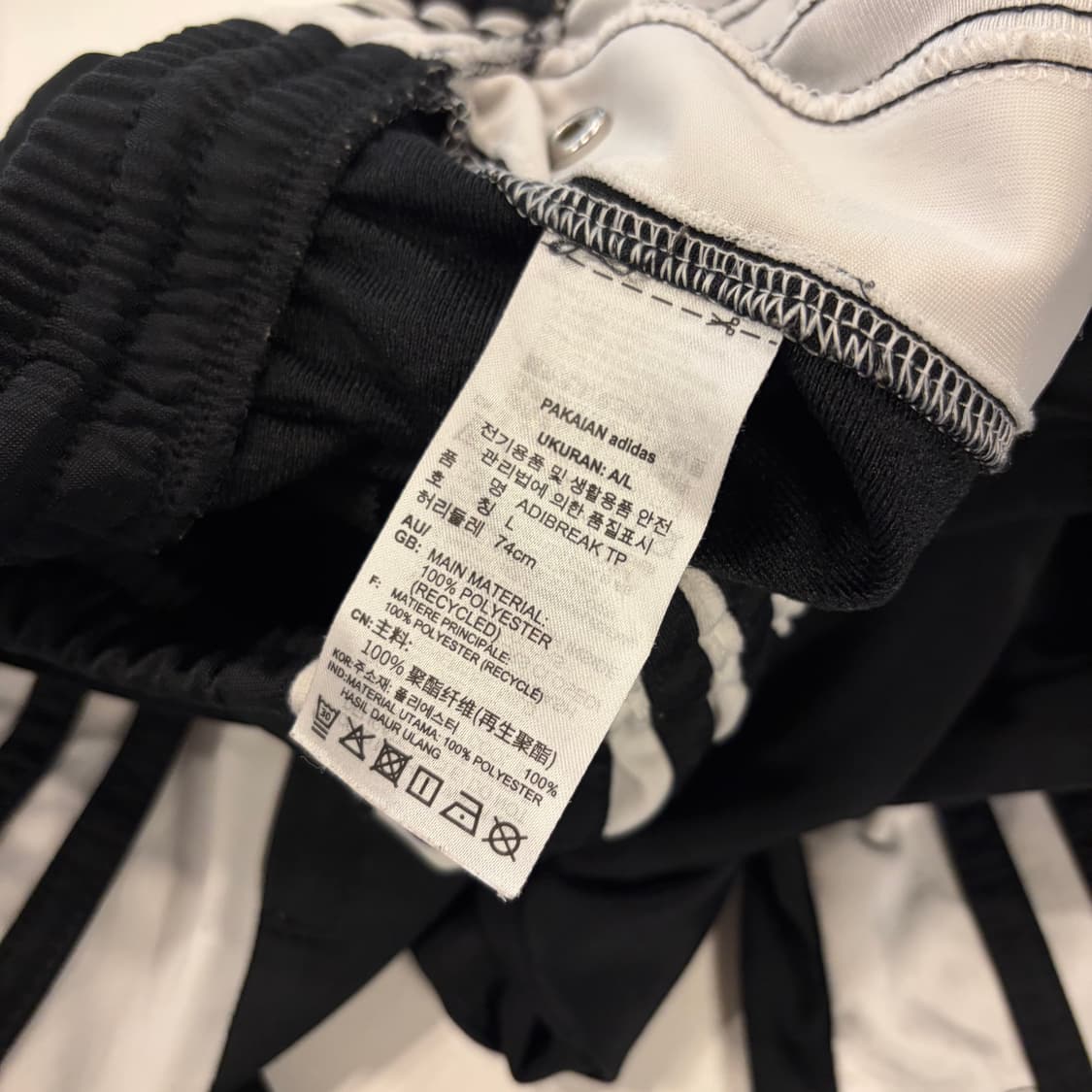 [L] 아디다스 락업 삼선 트랙 팬츠 블랙 D854 상품이미지6