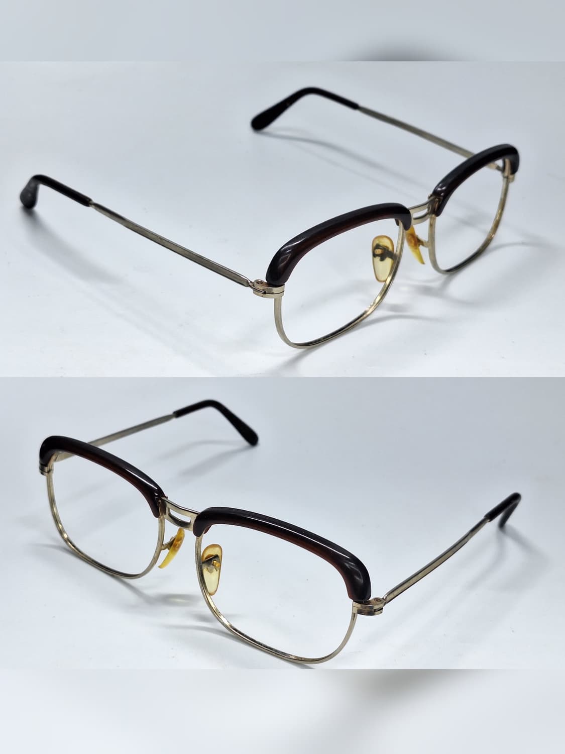 70s 일본 빈티지 하금테 브로우라인 안경테 134mm 클래식 레트로 상품이미지9