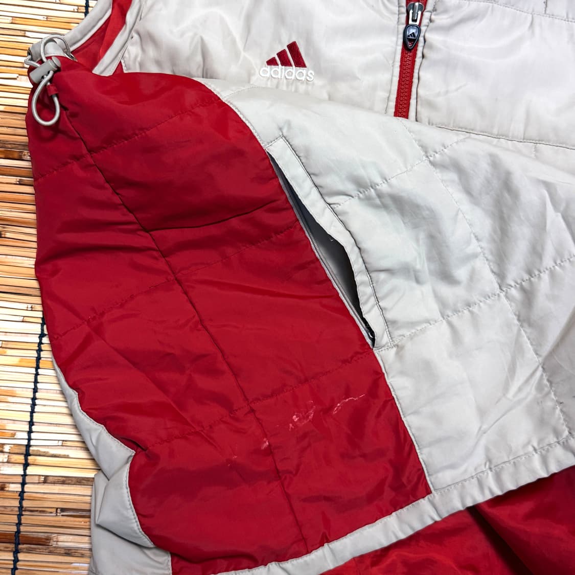 90s 아디다스 아이보리 패딩 베스트 XL 상품이미지6