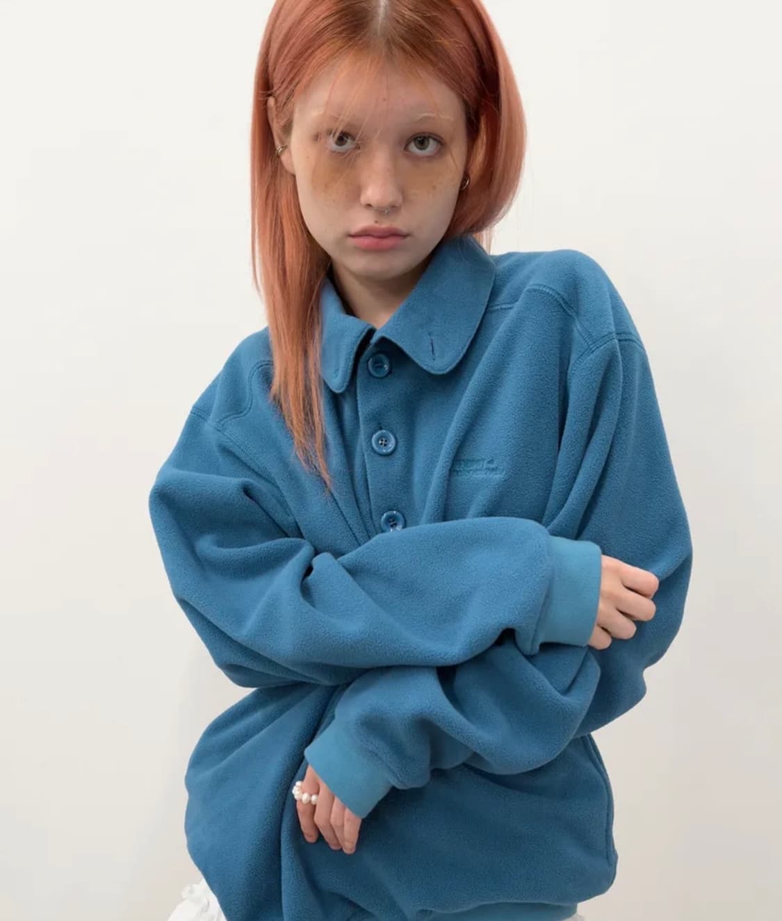 타입서비스 버튼 플리스 맨투맨 상품이미지1