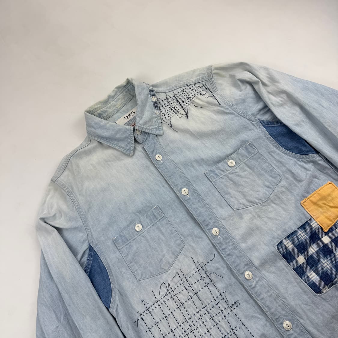 FDMTL 패치워크 데님 셔츠 상품이미지2