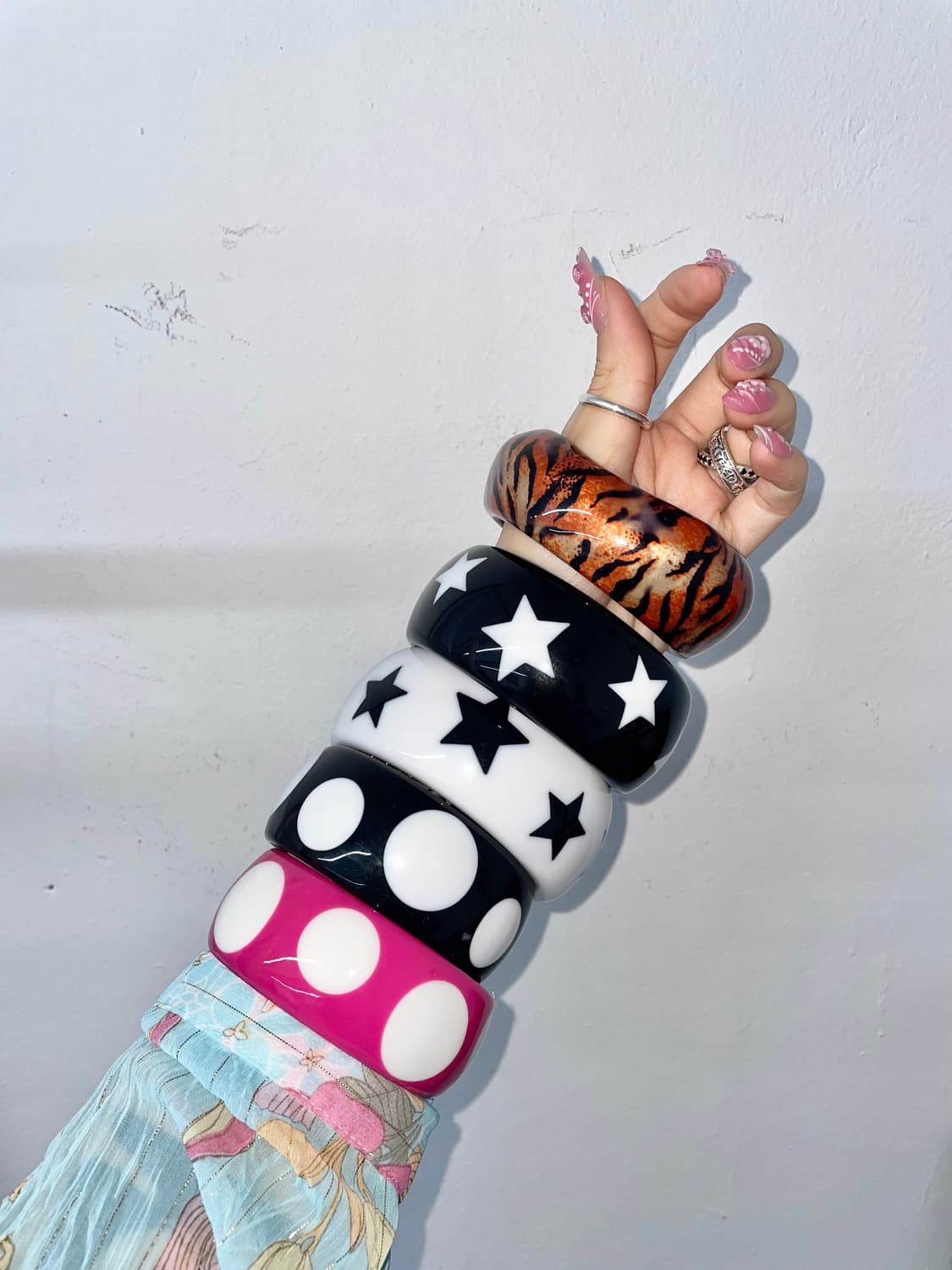 갸루 호피 글리터 뱅글 팔찌 상품이미지2