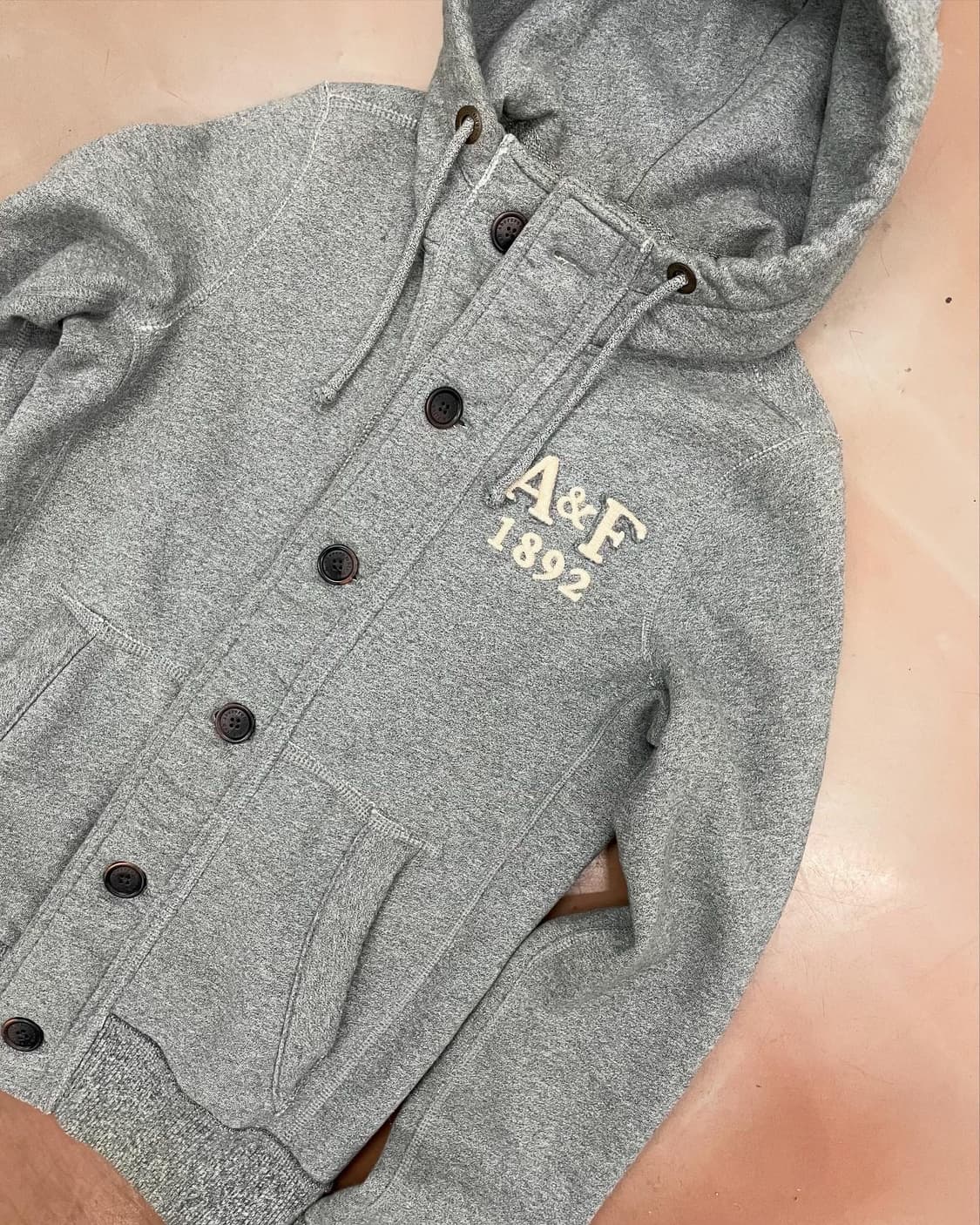 ABERCROMBIE & Fitch Button hoodie zip-up 상품이미지3