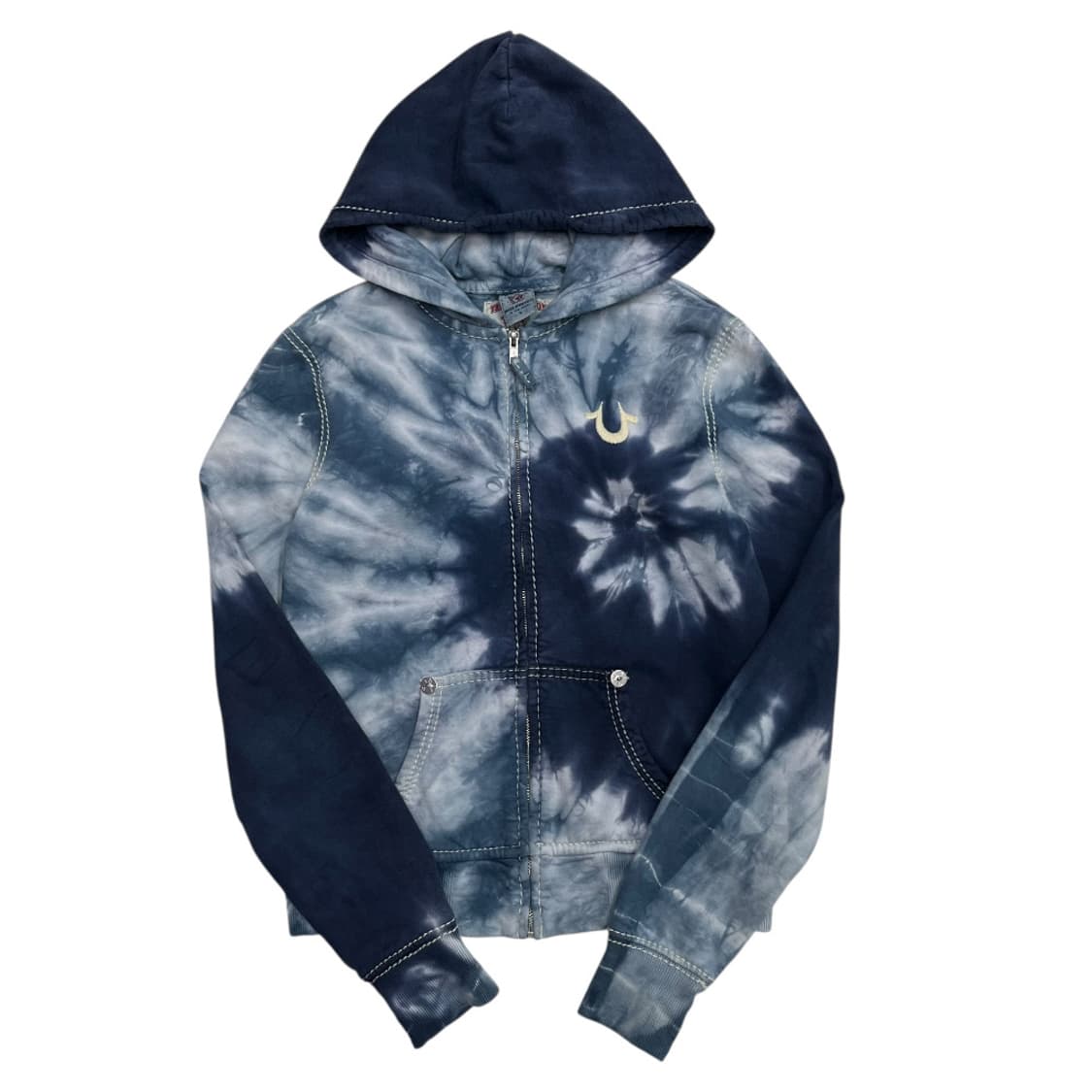 00s 트루릴리젼 우먼 jeans 타이다이 면 후디 집업 L ( 연식이  상품이미지2