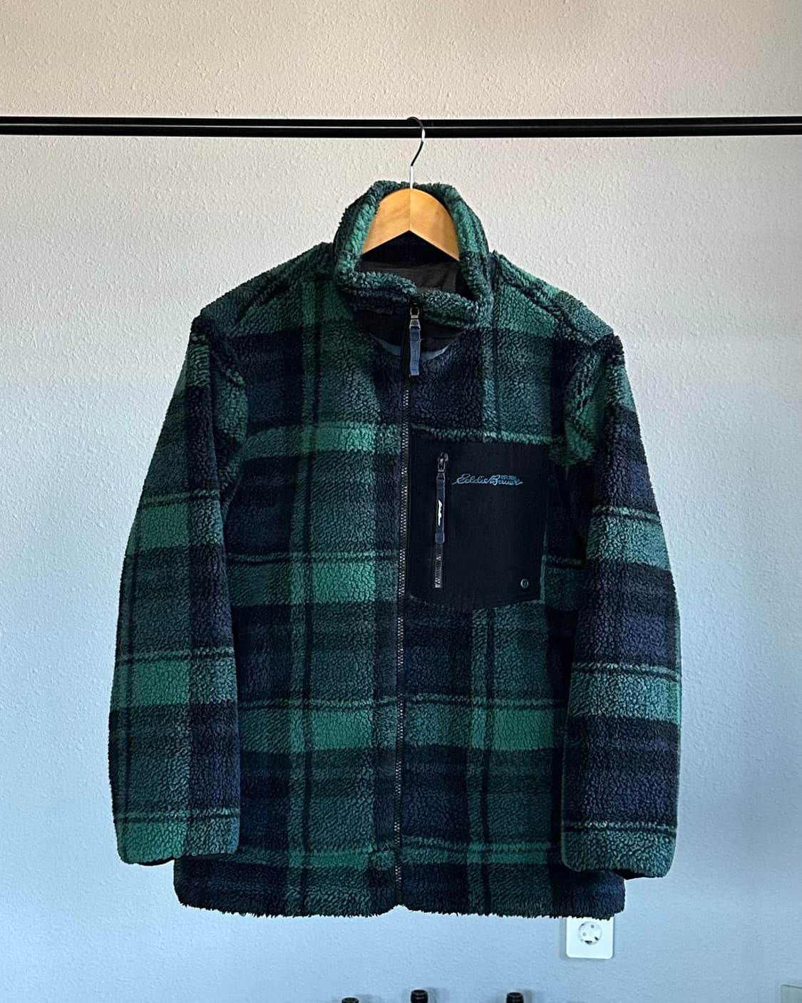 [M]에디바우어 타탄 체크 플리스 후리스 자켓 상품이미지1
