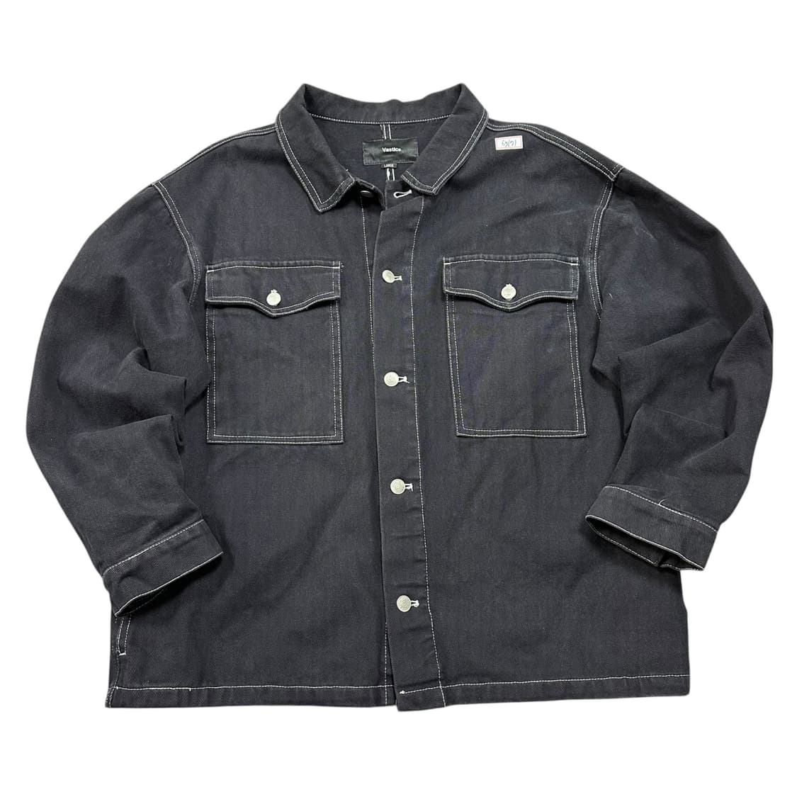 ✨ (바배) 바스틱 흑청 스티치 데님 셔츠 자켓  상품이미지1