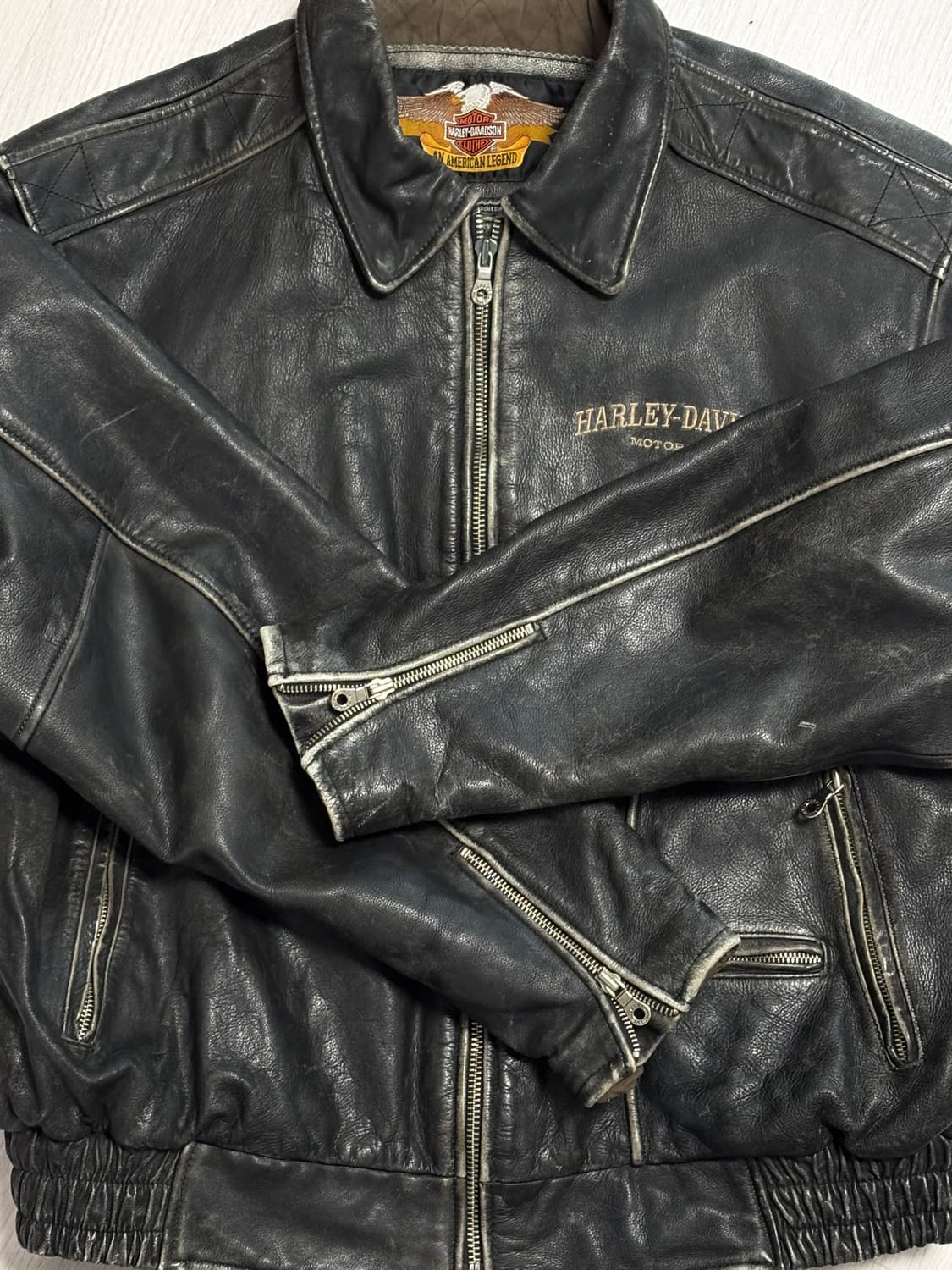 90s 할리 데이비슨 레더 자켓 상품이미지5