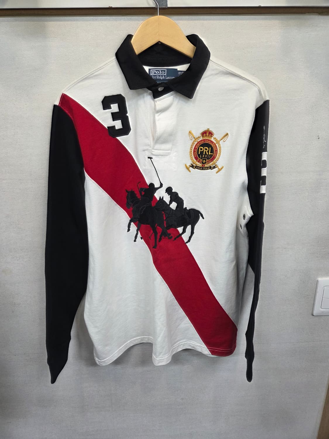 폴로랄프로렌 엘보우패치 빅로고 럭비 카라긴팔 Lg 상품이미지1