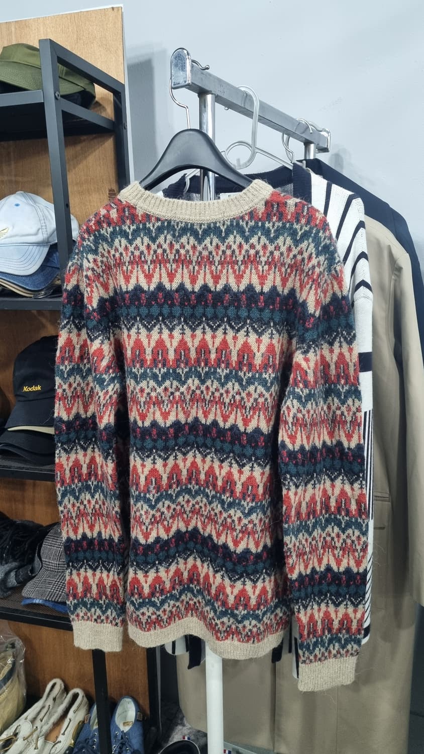 크리스마스템)) 자라맨 알파카 울혼방 무늬니트 100size 상품이미지3