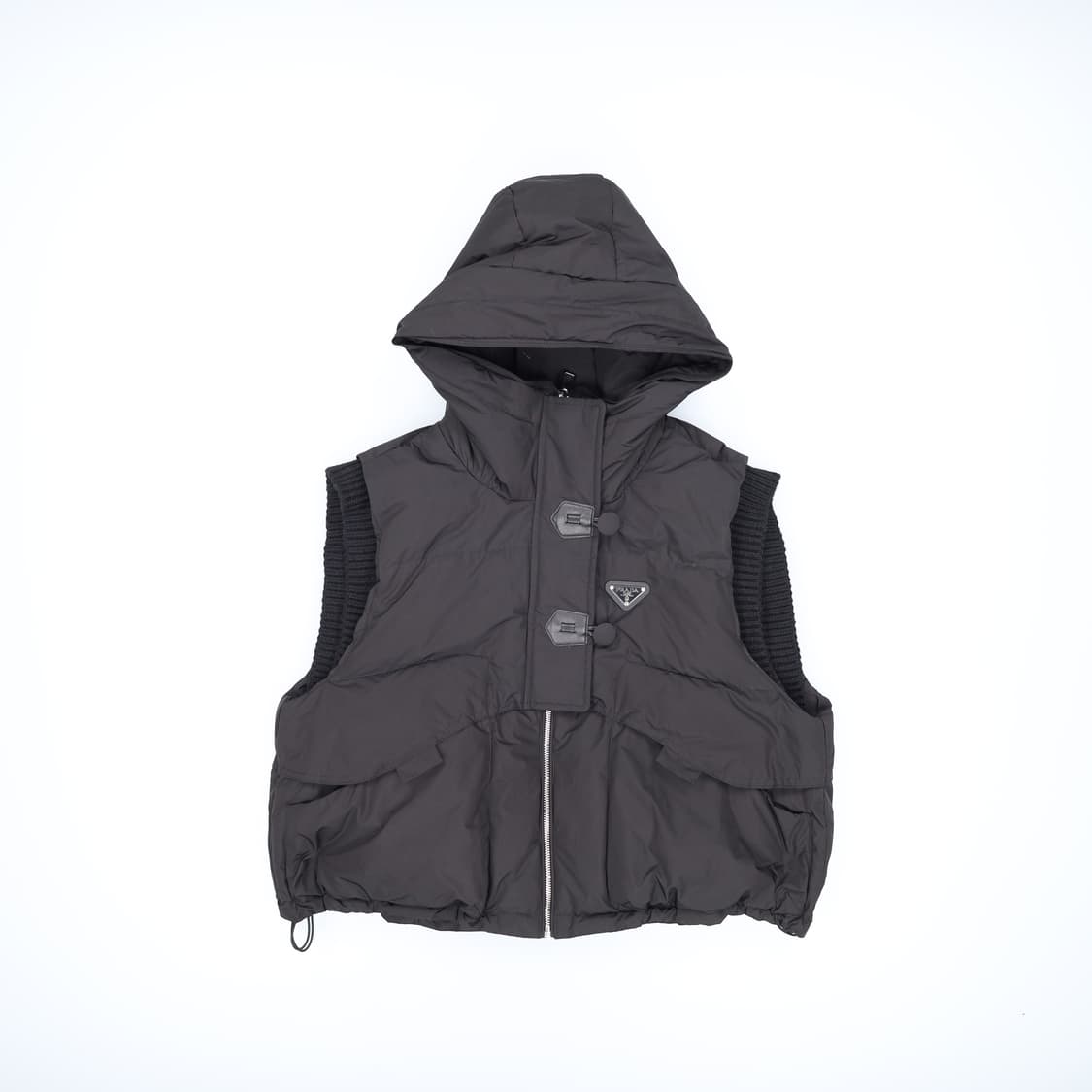 55정도 빈티지 삼각패치 여성 패딩조끼 0330H1 상품이미지1