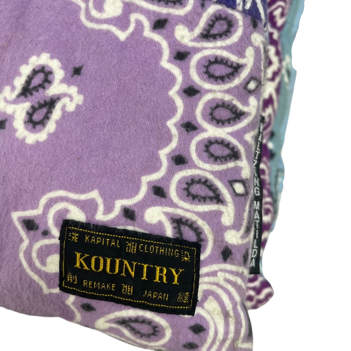 캐피탈 플란넬 반다나 패턴 리버시블 케사 머플러 퍼플 상품이미지5