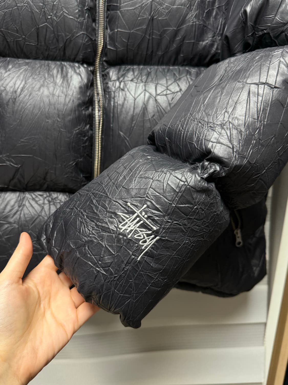 스투시 링클 나일론 다운 푸퍼 블랙 M 상품이미지3