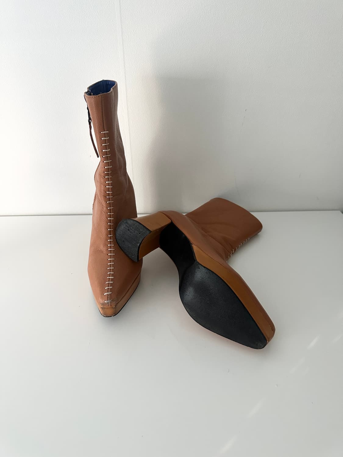 마땡킴 스티치 앵클부츠 (230) 상품이미지4