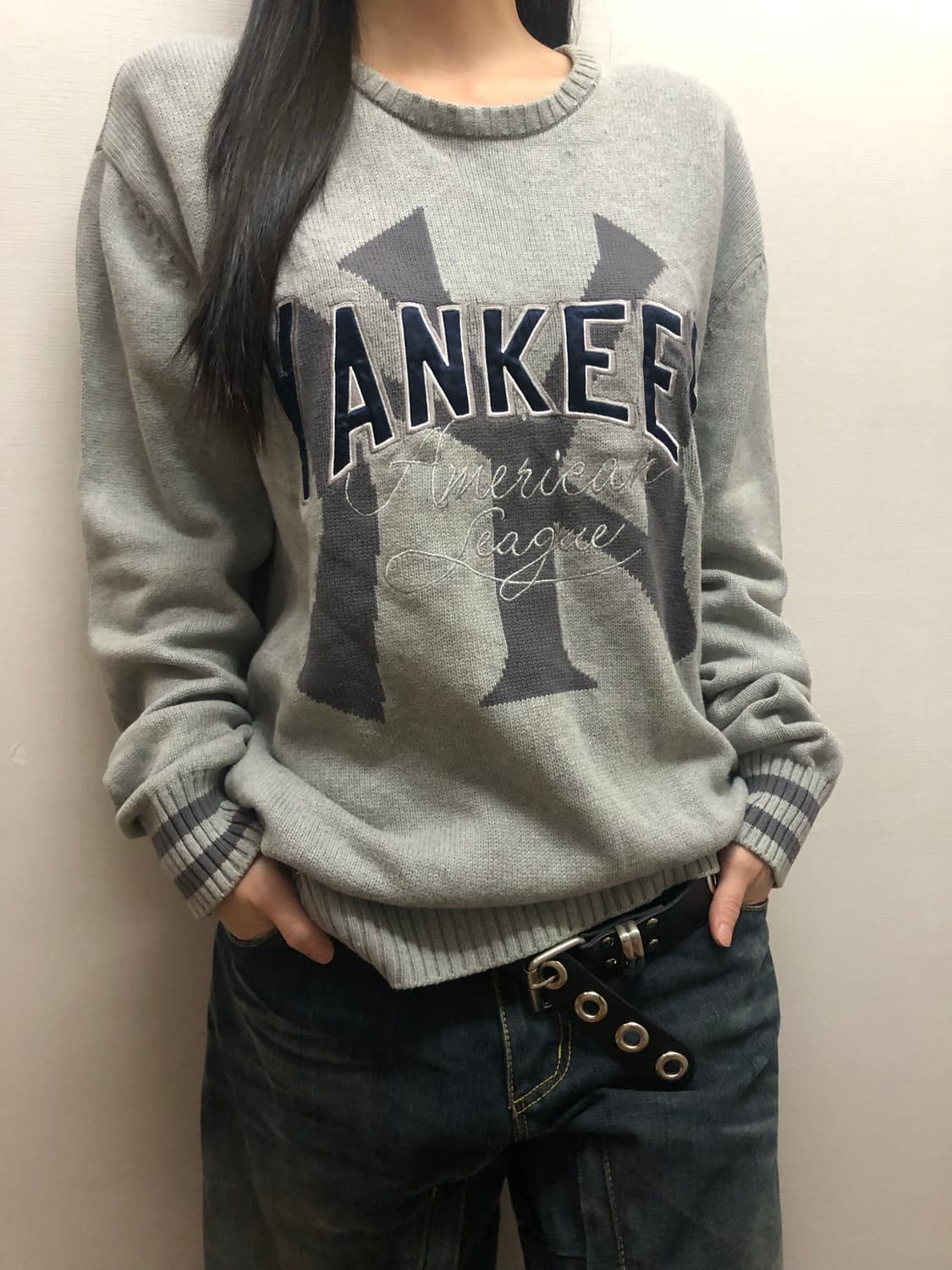 빈티지 mlb 빅 로고 니트 상품이미지6