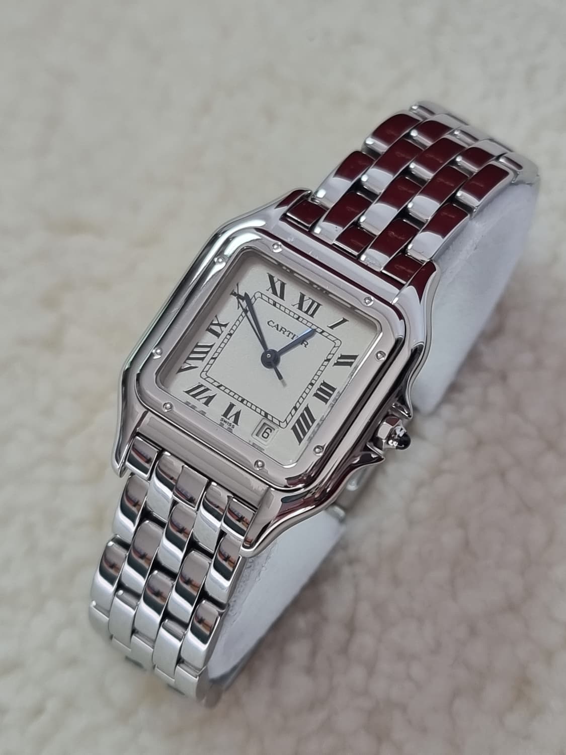 까르띠에 팬더 스틸 미디움 M 쿼츠 남녀공용 시계 04년
 상품이미지1