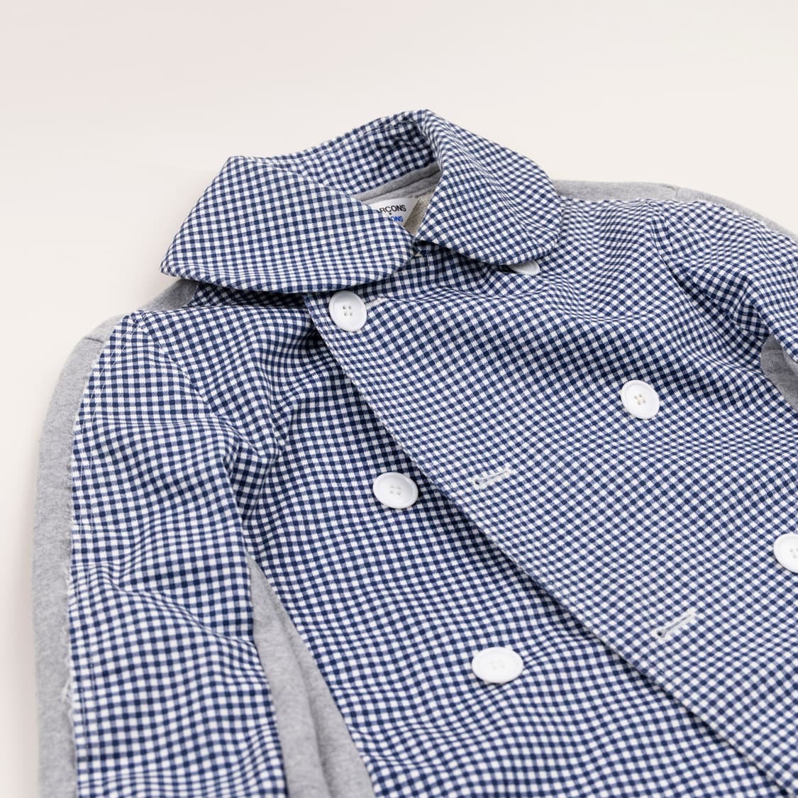 comme des garcons 자켓 깅엄 체크 블루 하이브리드 상품이미지5