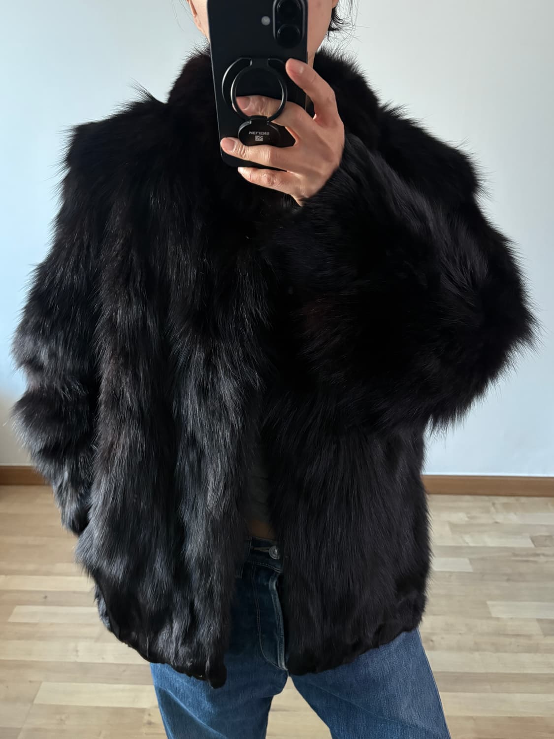 블랙 리얼 폭스 자켓 상품이미지1