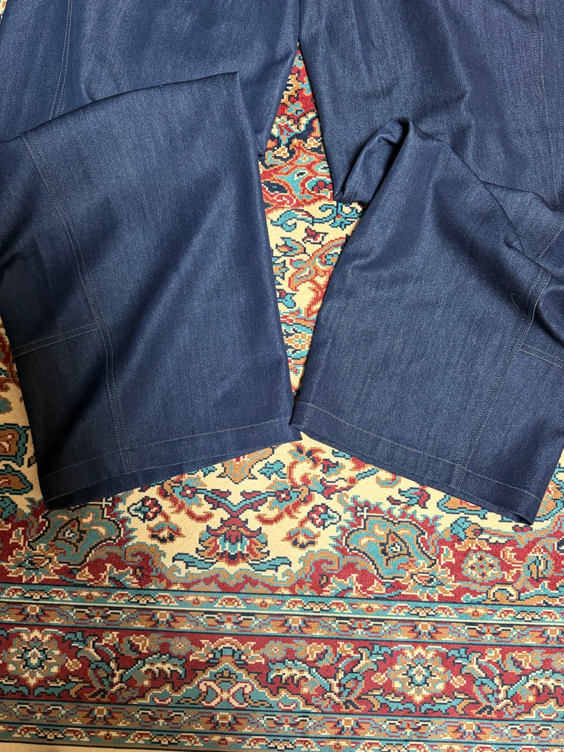 비긴202 원턱 와이드 라이크 데님 팬츠 인디고 사이즈2 상품이미지3