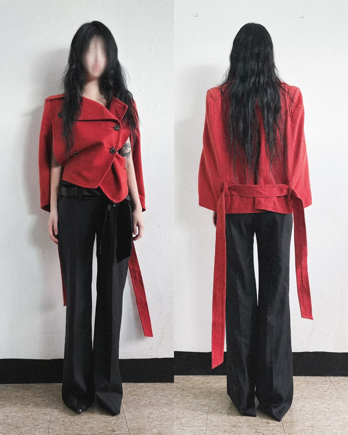 new* 앤드뮐미스터 10FW 케이프 크롭컷 하프코트 상품이미지2