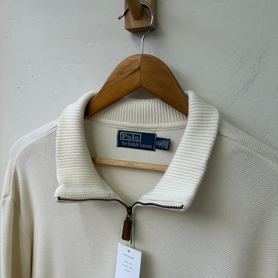 16277 - 폴로 랄프로렌 화이트 반집업 니트 상품이미지4