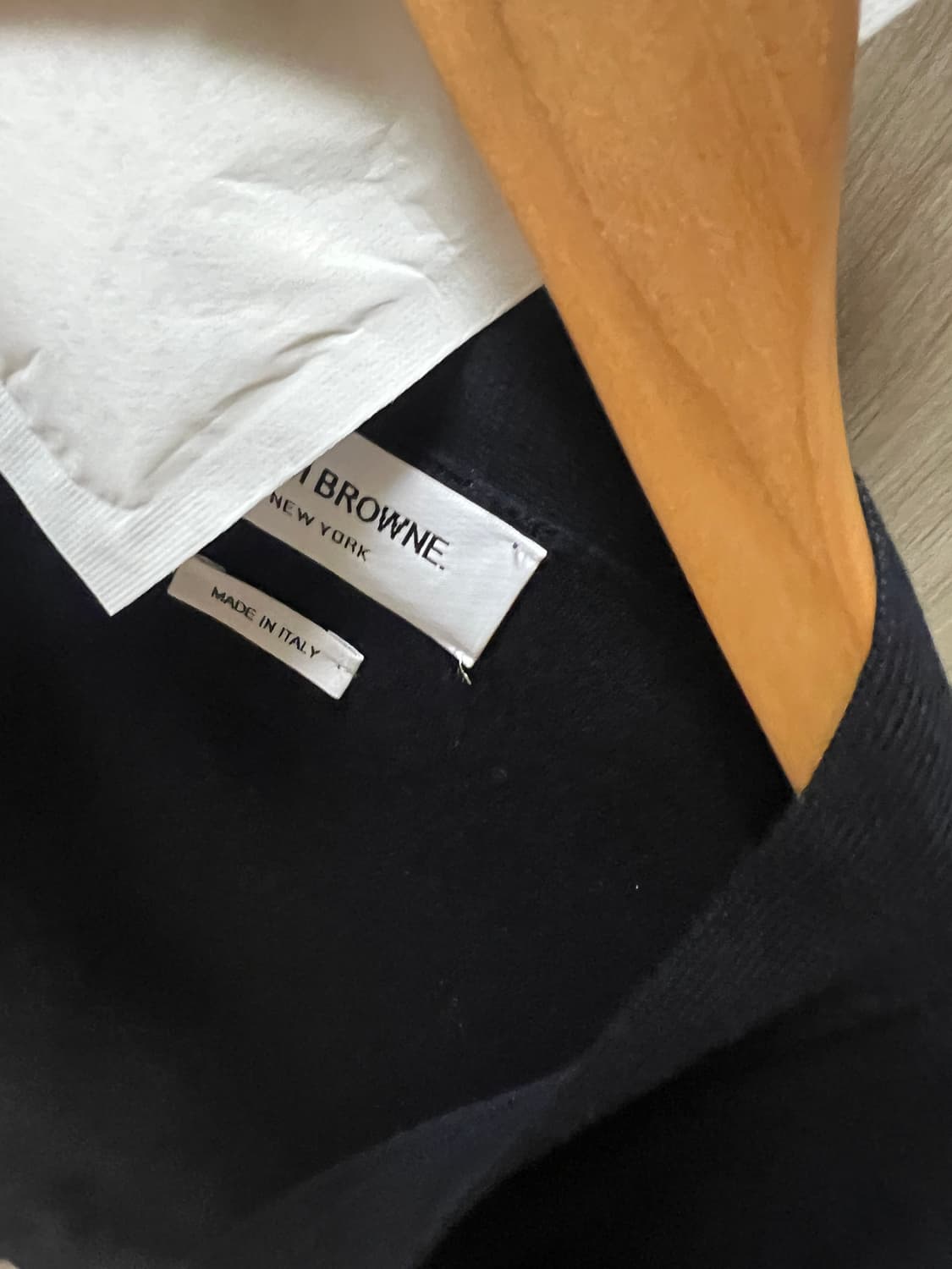 톰브라운 밀라노 스티치 가디건 네이비 상품이미지2