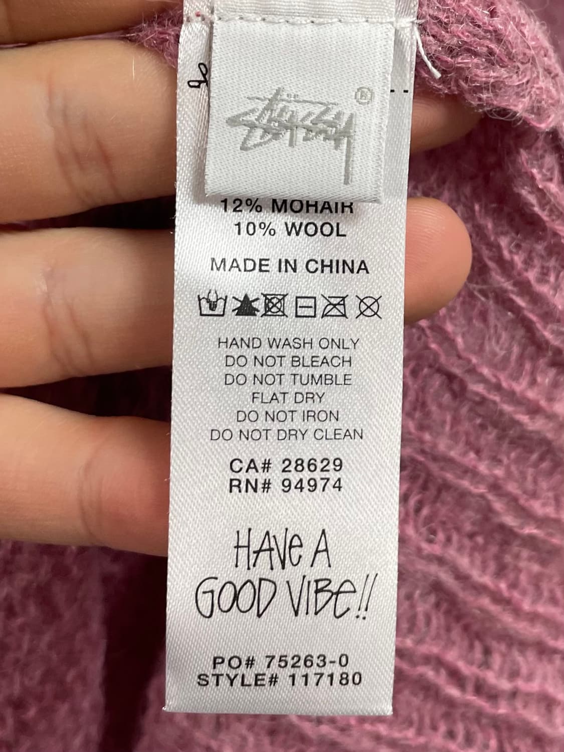 스투시 루즈 로고 스웨터 모브 니트 (on.165)   상품이미지5