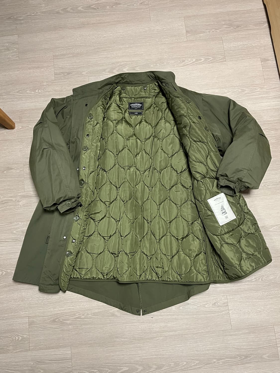 (실착3회) 프리즘웍스 M65 피쉬테일 야상 개파카 상품이미지3