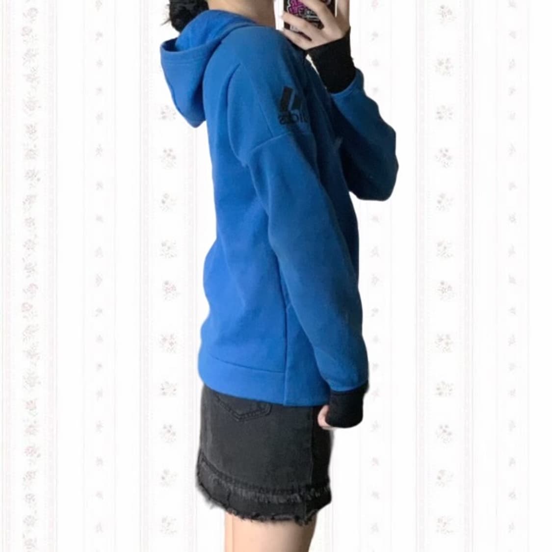 아디다스 블루 후드집업 핸드워머 집업 져지 빈티지 상품이미지2
