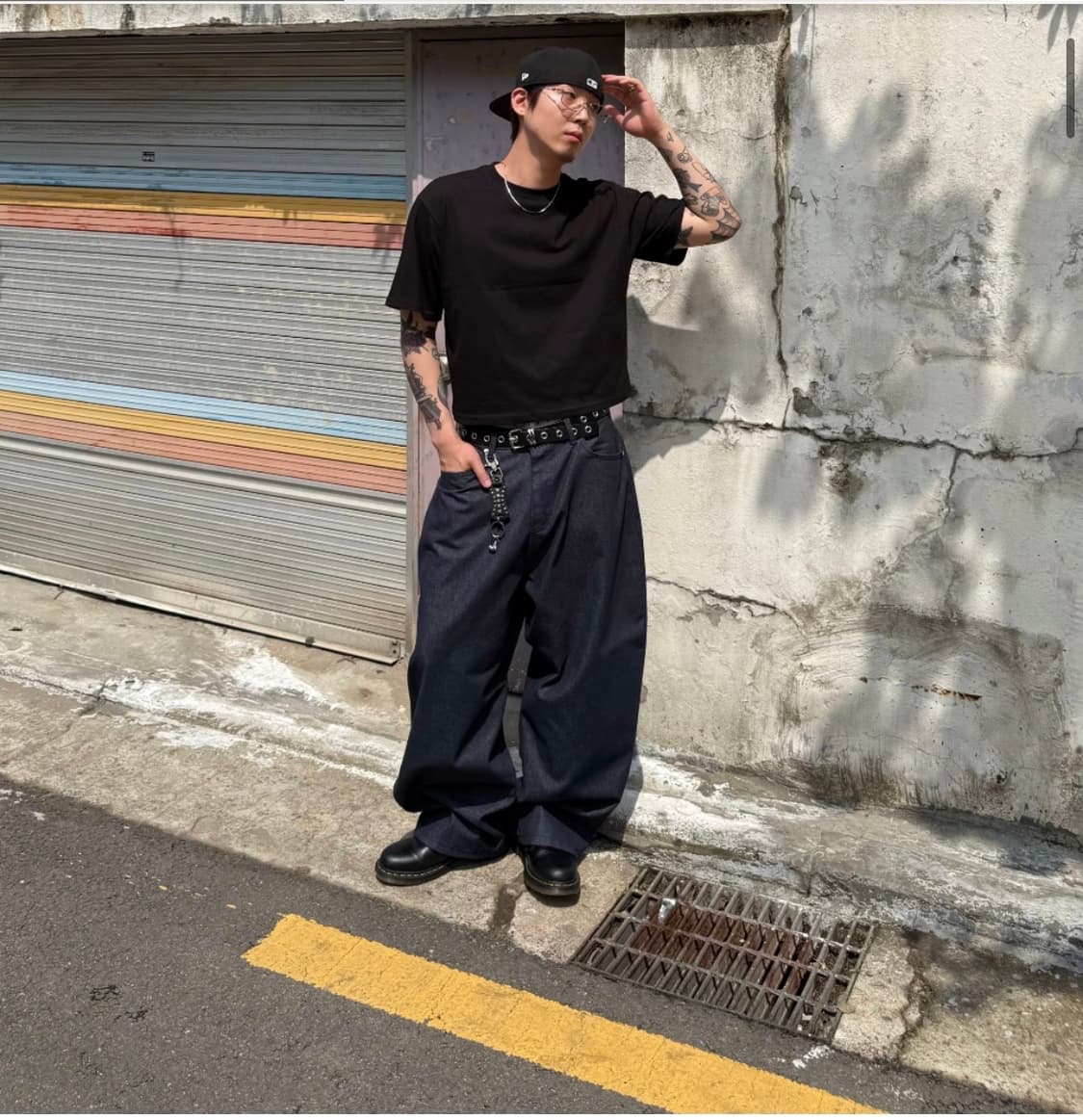 와이드 논페이드 데님 상품이미지3