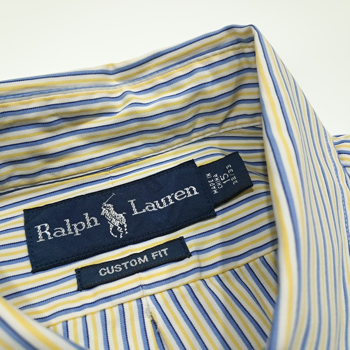 CL499 M 폴로 00s 코튼 멀티스트라이프 옐로우블루 셔츠 남방 상품이미지3