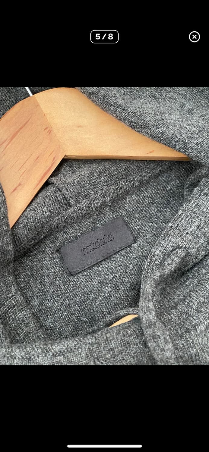 [2] 머듈 니트 후드 그레이 상품이미지3