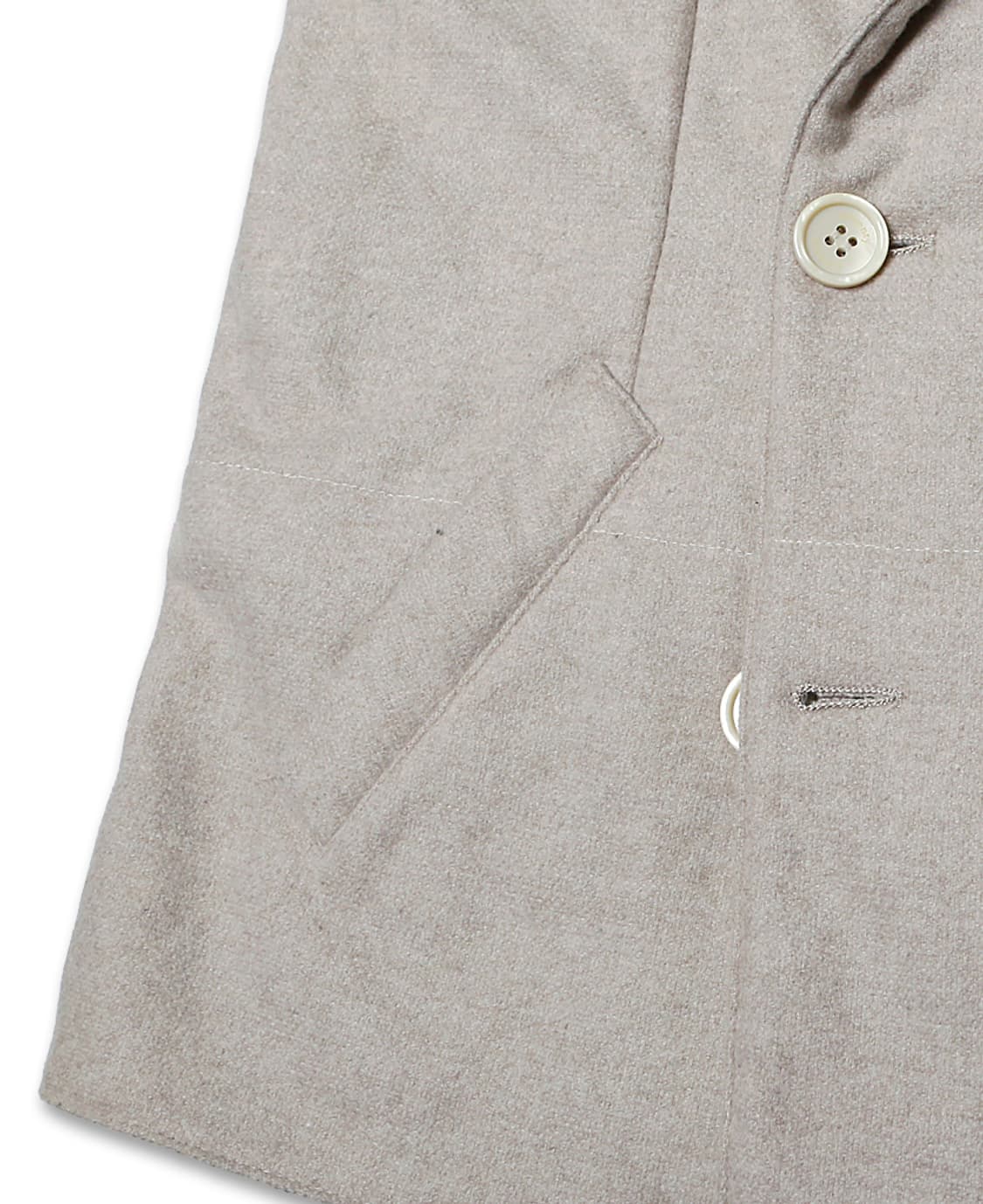 일레븐티 [Eleventy] 라이트 샌드 컬러 울 더블 베스트 상품이미지3