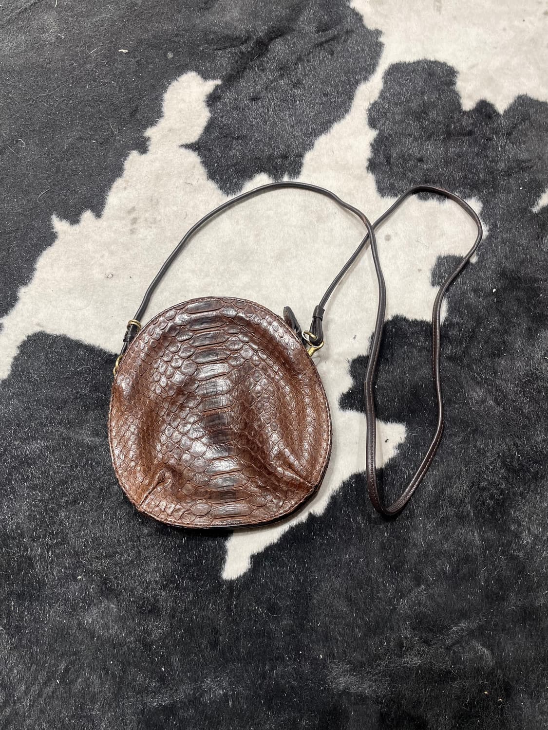 Made in Japan 빈티지 스네이크 레더 크로스백 상품이미지1