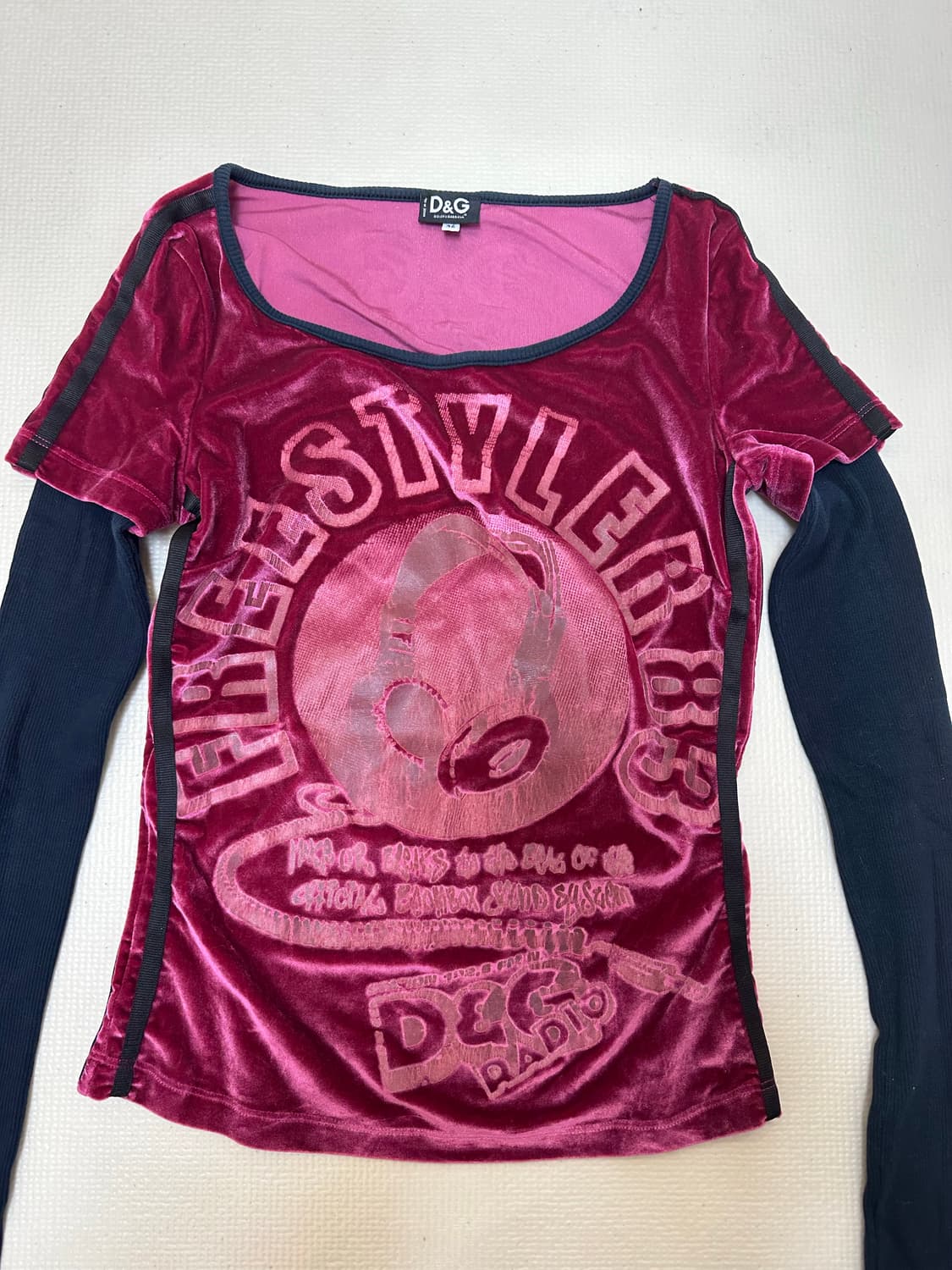 돌체엔 가바나 벨벳 y2k 탑 상품이미지2