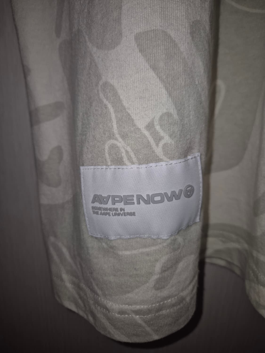 AAPE 크림 카모플라쥬 반팔티 L 상품이미지4