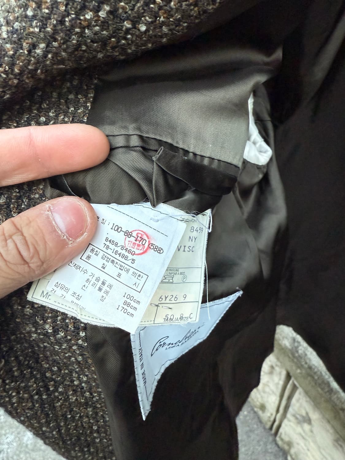 🇮🇹00s 꼬르넬리아니 알파카 테일러드 블레이저 상품이미지6