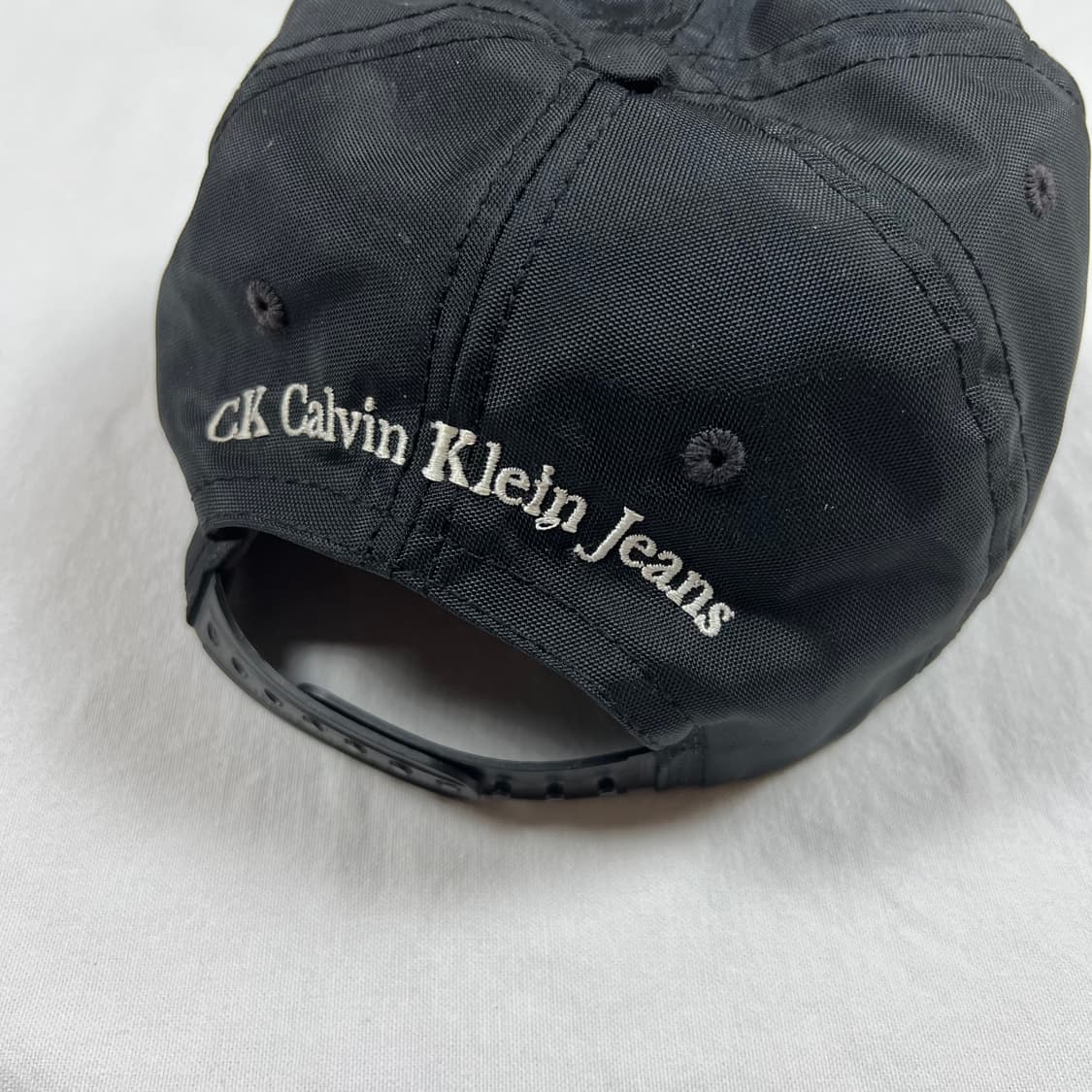 90s 캘빈클라인 cK 빅로고 트러커 스냅 캡 모자 상품이미지6
