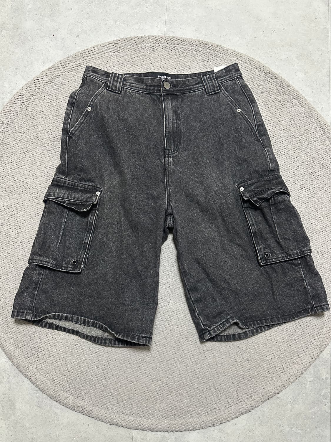 페이탈리즘 버뮤다 카고 팬츠 블랙 상품이미지1