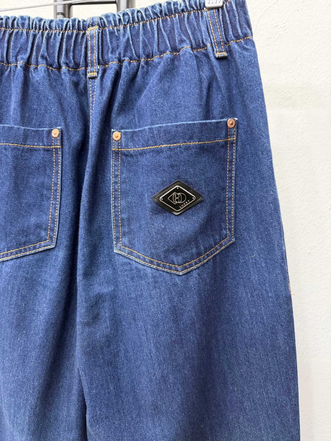 정품) 럭키슈에뜨 밴딩 롤업 데님 팬츠 36 상품이미지5