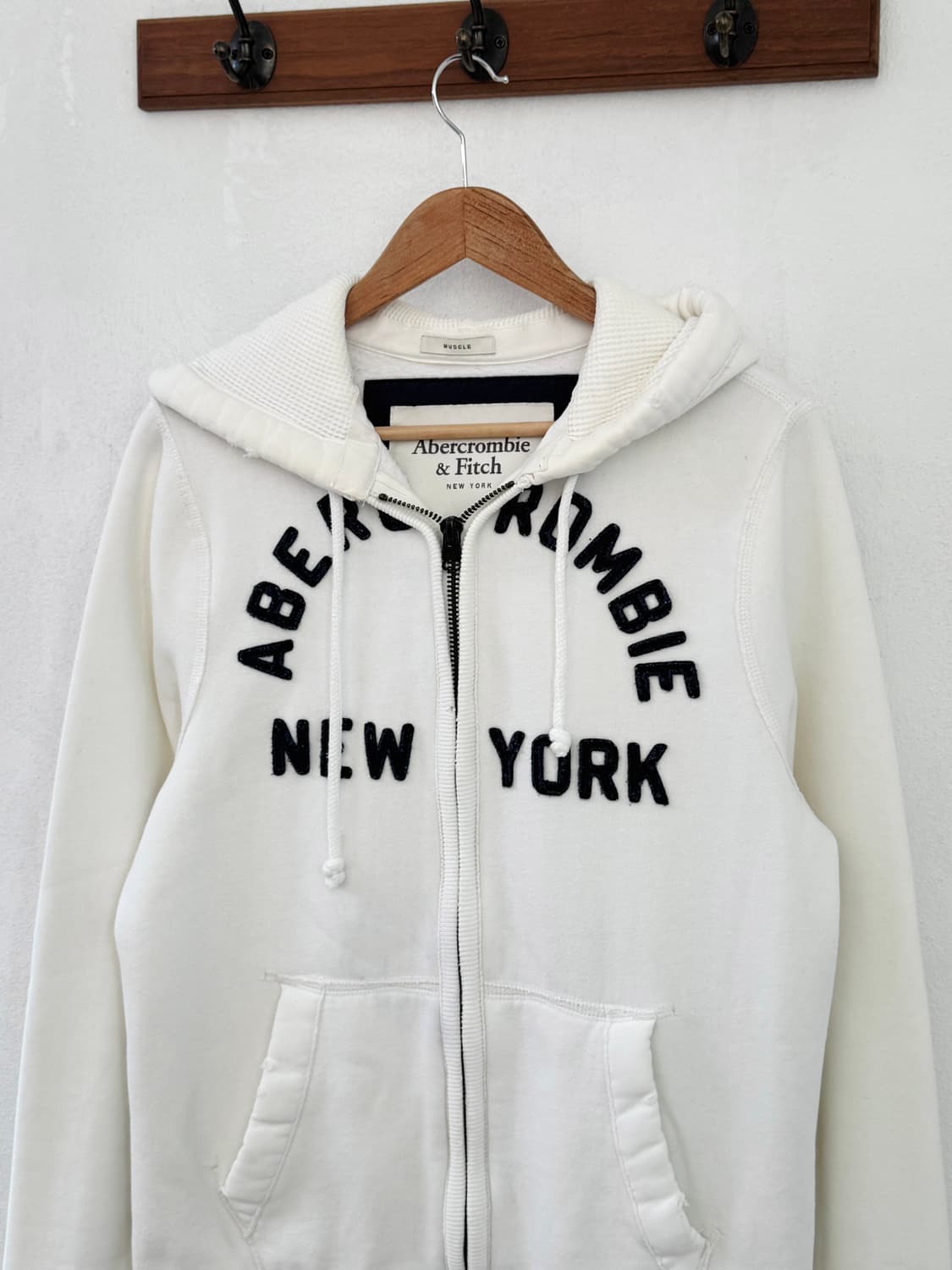 아베크롬비 화이트 후드집업 상품이미지1