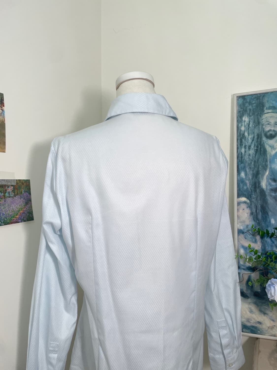 sheer sky blue basic line shirt(size-11) 상품이미지4