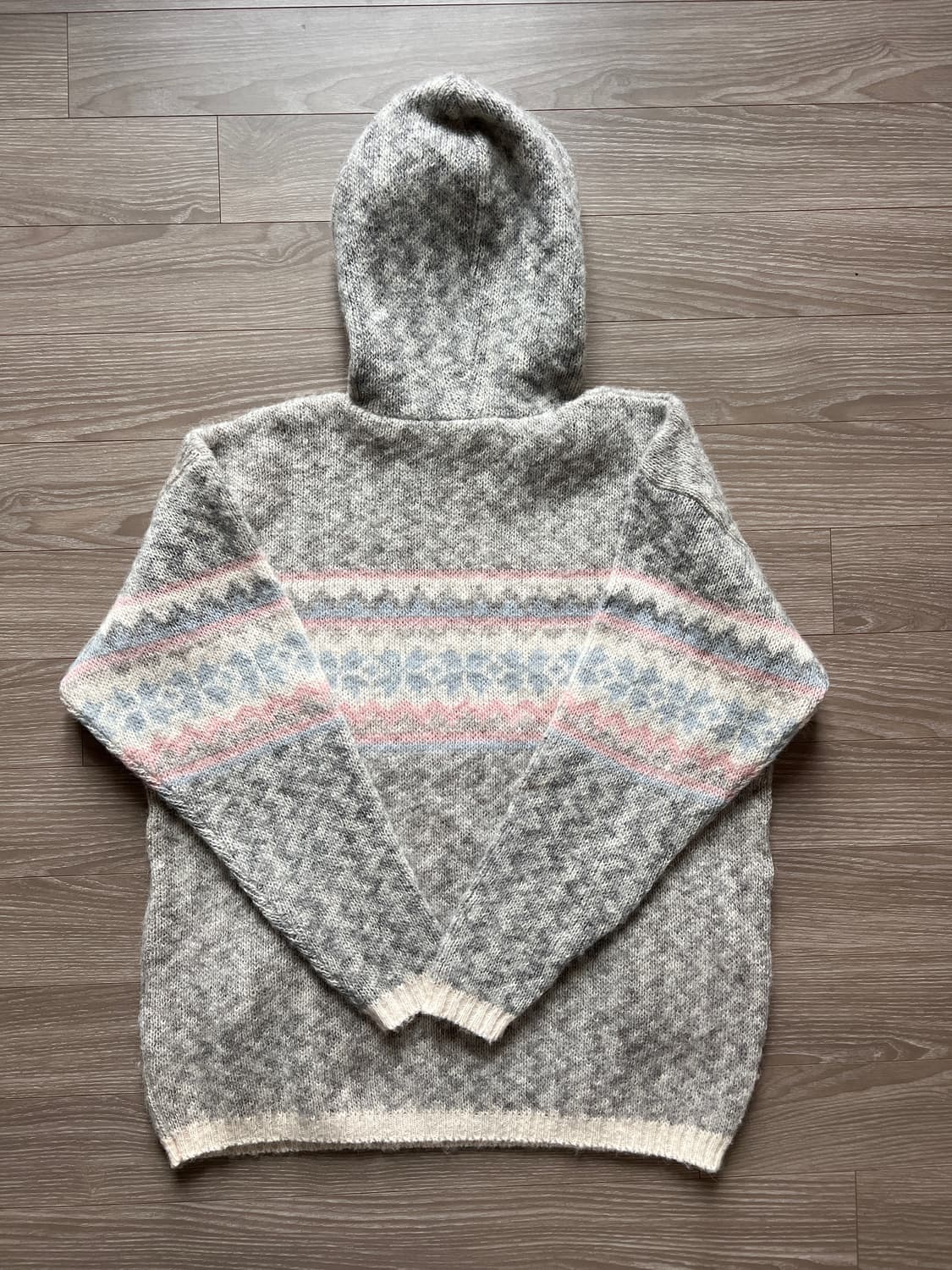 Hilda Ltd 힐다 아이슬란드 울100 후드 니트 스웨터 상품이미지2